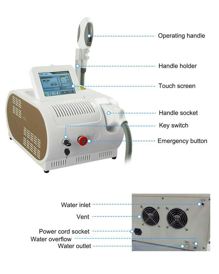 Factory Price 5 Cooling Levels Painless Opt Shr IPL Hair Removal Machine