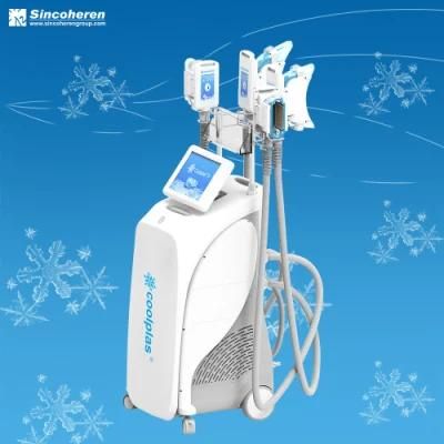 Top Quality Cryo Cryolipolysis Machine 4 Handles Coolplas Machine with Double Chin Treatment for Fat Losing