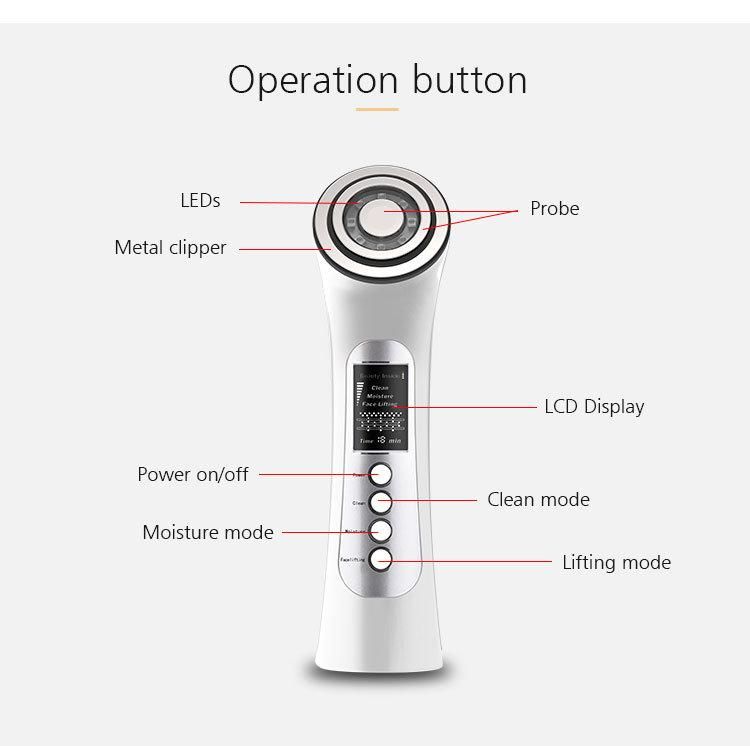 RF&EMS Skin Rejuvenation Device Massage for Skin Firming Skin and Anti-Aging/Black