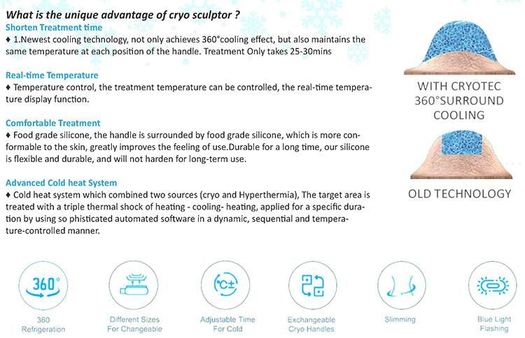 360 Degrees Cryo Fat Freezing Machines, OEM 360 Croy Lipolysis Slimming Machine Mslcy168