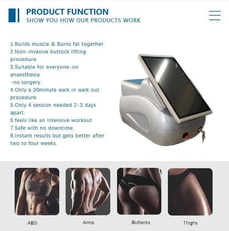 2022 Newest EMS Muscle Electromagnetic Non-Invasive Slim Beauty Machine Emslim Machine EMS Burning Fat EMS Machine