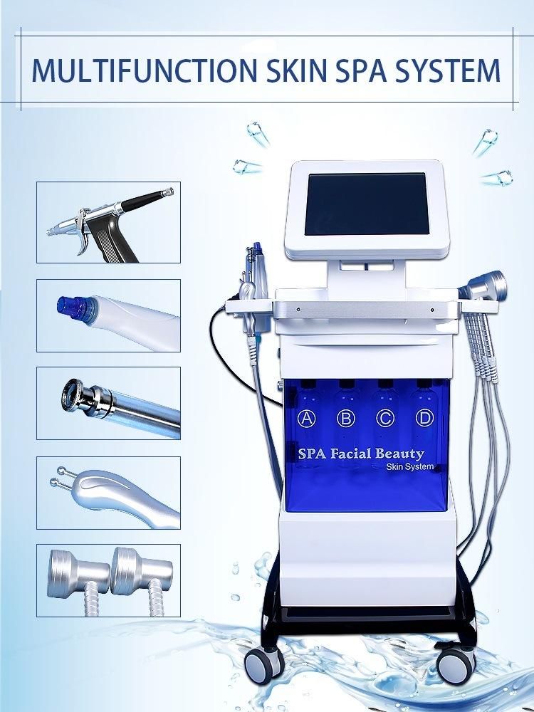 SPA990 Hydro Microdermabrasion Facial Lifting Equipment Water Jet Oxygen Therapy Oxygen Whitening Rejuvenation Hydra Facial Machine