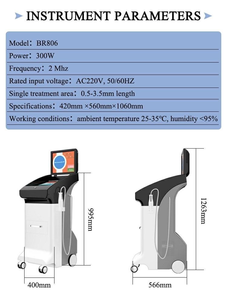 RF Microneedling for Wrinkle Remover with Fractional Gold RF Microneedle Br806