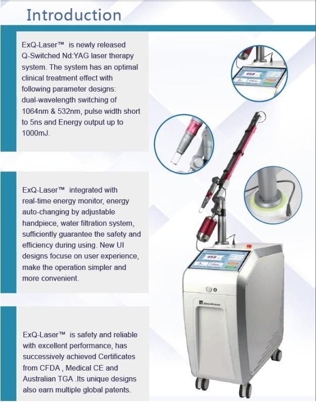 Pigment and Tattoo Removal Q-Switch ND YAG Laser