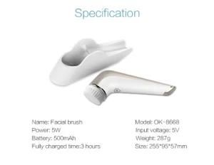 Electric Handheld Sonic Face Skin Cleanser Massager Waterproof Silicone Pore Facial Cleansing Brush