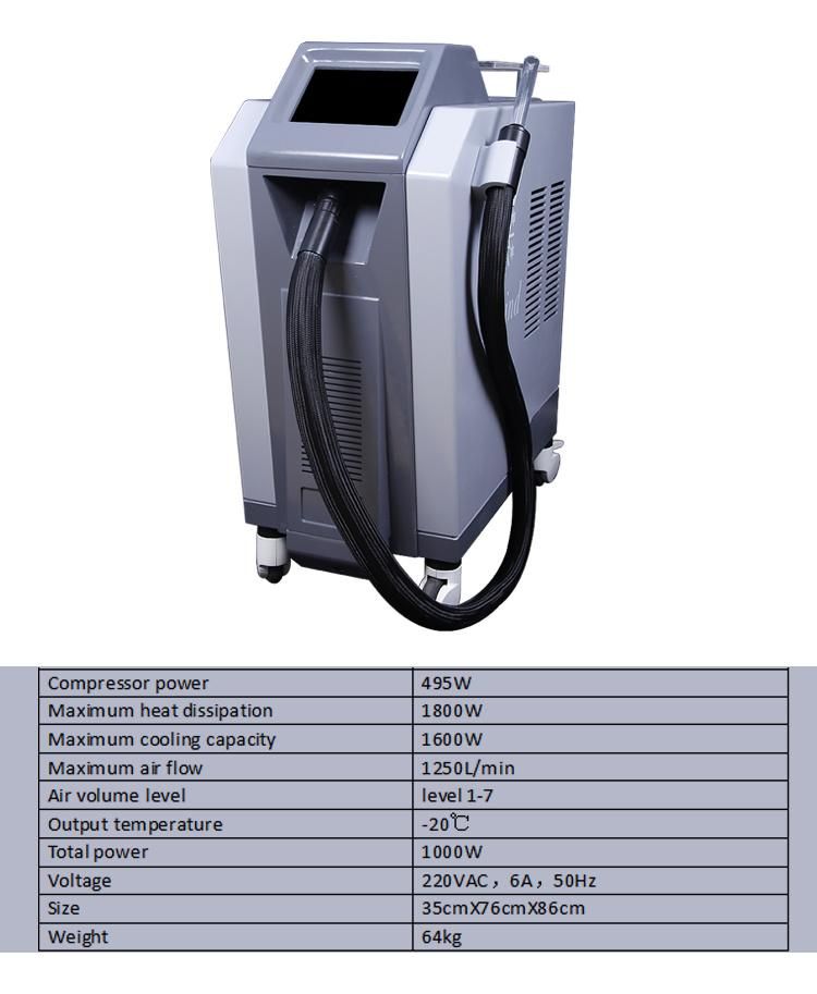 -20 Degree Max for Laser Treatment Cryotherapy Facial Machine