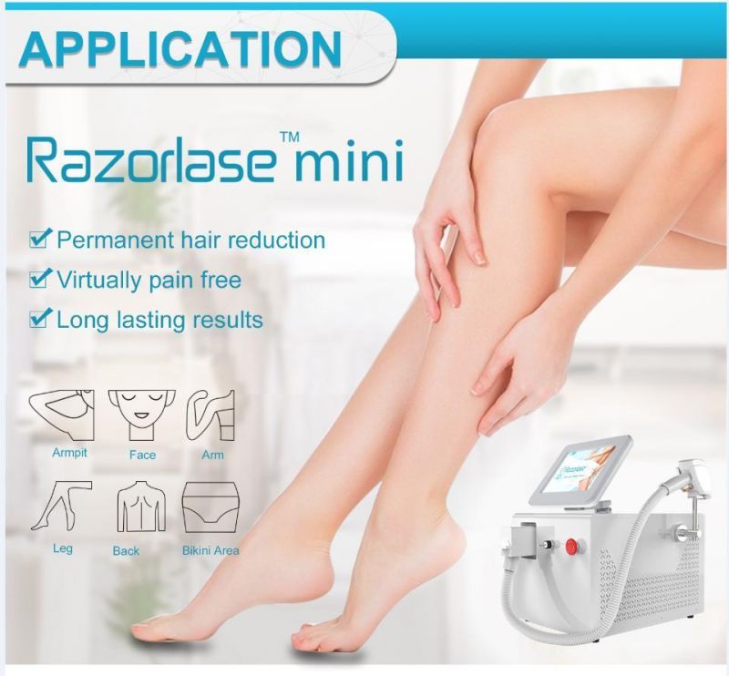 808nm Portable Ice Laser Hair Removal Machine Razorlase laser Hair Removal Machine for Beauty Salon or Home Desktop Portable