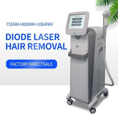 CE Approved Germany 755 1064 808 Diode Laser Hair Removal / 808 Diode Laser Beauty Machine
