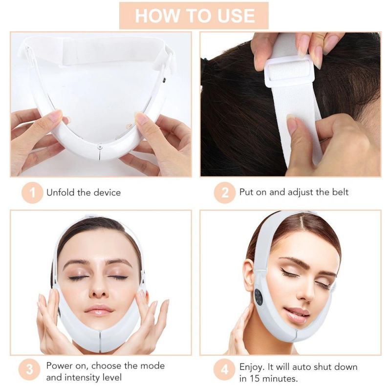 Face Massager Micro Current Color Light Beauty and Face Thinner Intelligent Voice Broadcast Massage Hot Compress Lift V Shape Thin Face