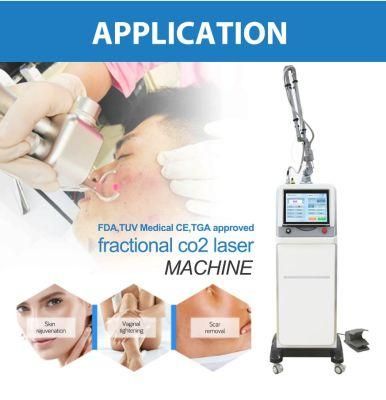 CE Approval Fractional CO2 Gas Laser Skin Beauty Machine with 6 Handles for Scar Removal Skin Tightening Vaginal Tightening Skin Rejuvenation