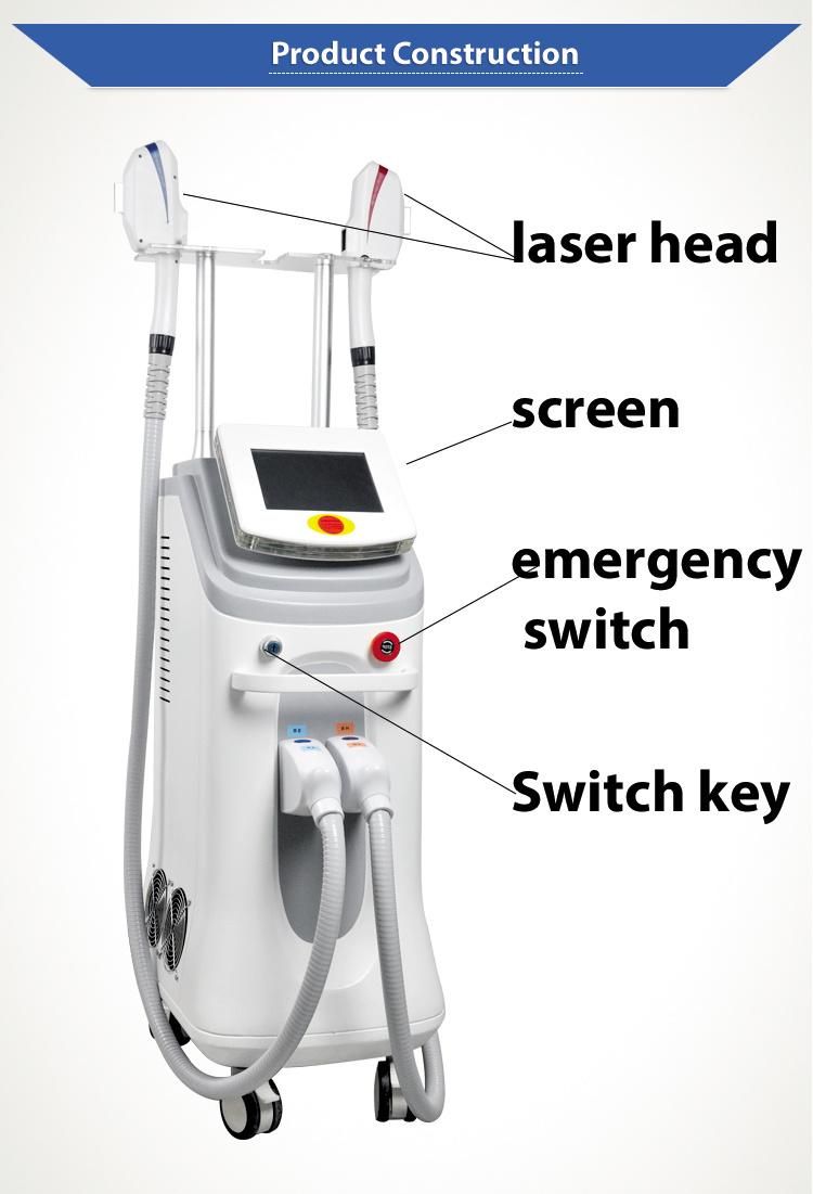 Vertical Double Handle Dpl Machine Hair Removal and Skin Rejuvenation