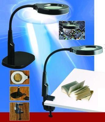 Hot Sale Factory Magnifying Lamp Inspection Working Lamp 2 in 1 Table-Clamp LED Magnifier Lamp