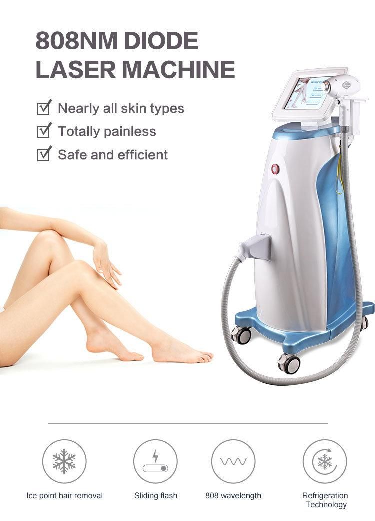 Latest 808nm/810nm Diode Laser Machine Hair Removal Skin Rejuvenation Beauty Equipment
