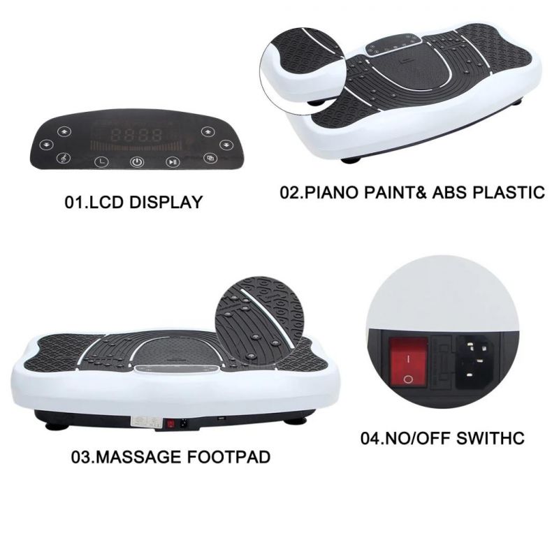 Music Vibration Plate Fat Loss Machine with Resistant Rope with Remote Control