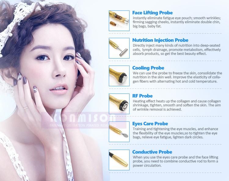 Golden Galvanic Salon Use Eyes Lifting Acne Treatment Machine