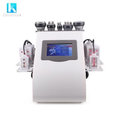 6 in 1 Lipolaser Cavitation RF System Machine 40K Ultrasonic Cavitation Slimming Machine