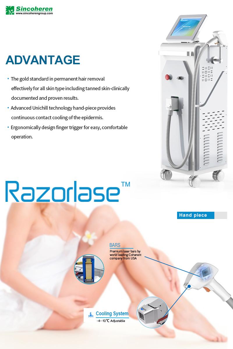 2021the Latest Sincoheren 1200W Diode Laser 755 808 1064 Nm 3 Wavelengths Hair Removal Laser Beauty SPA Machine