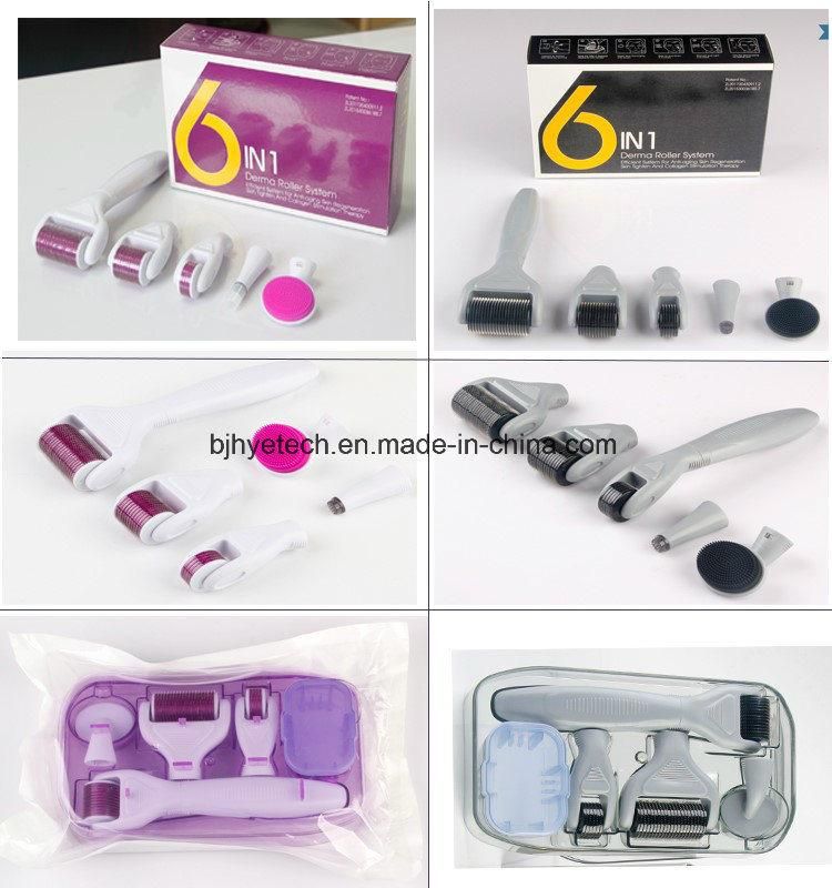 6 in 1 Dermaroller Kit Use for Face, Eyes and Body Care Derma Roller