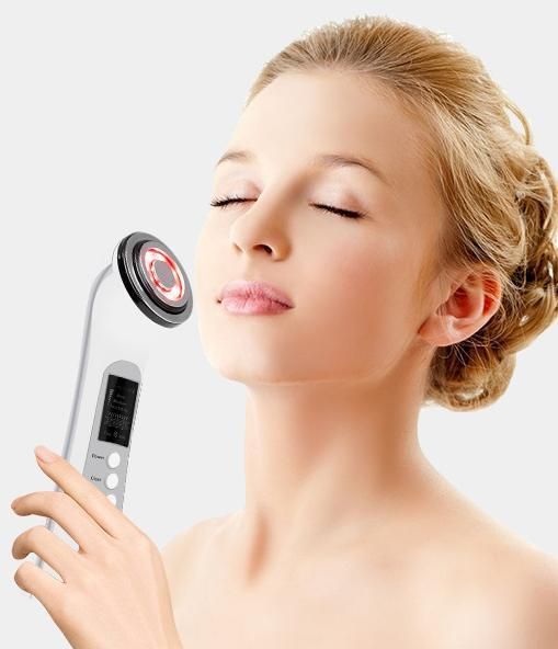 RF & EMS Home Use Face Lifting Electric Massage Ultrasonic LED Light Therapy Skin Cleanser