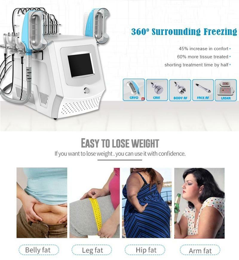 Portable Frozen Fat Decomposition Slimming Coryolipolysis 40K Cavitation RF Laser Freeze-Thaw 360cryo Machine