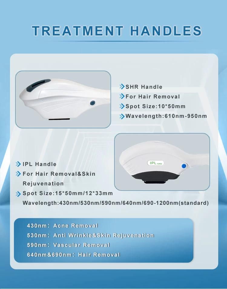 Beauty Care Elight Shr IPL Vertical Hair Removal Machine