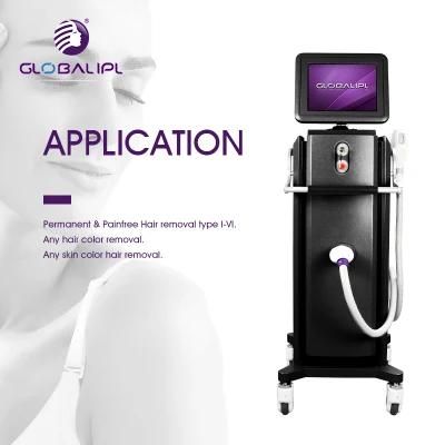 Hair Removal Instrument Globalipl Diode Laser Machine 1064 755 808nm