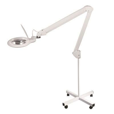 Dermatologist Magnifying Glass Headset with LED Lamp Magnifying Lamp with Floorstand