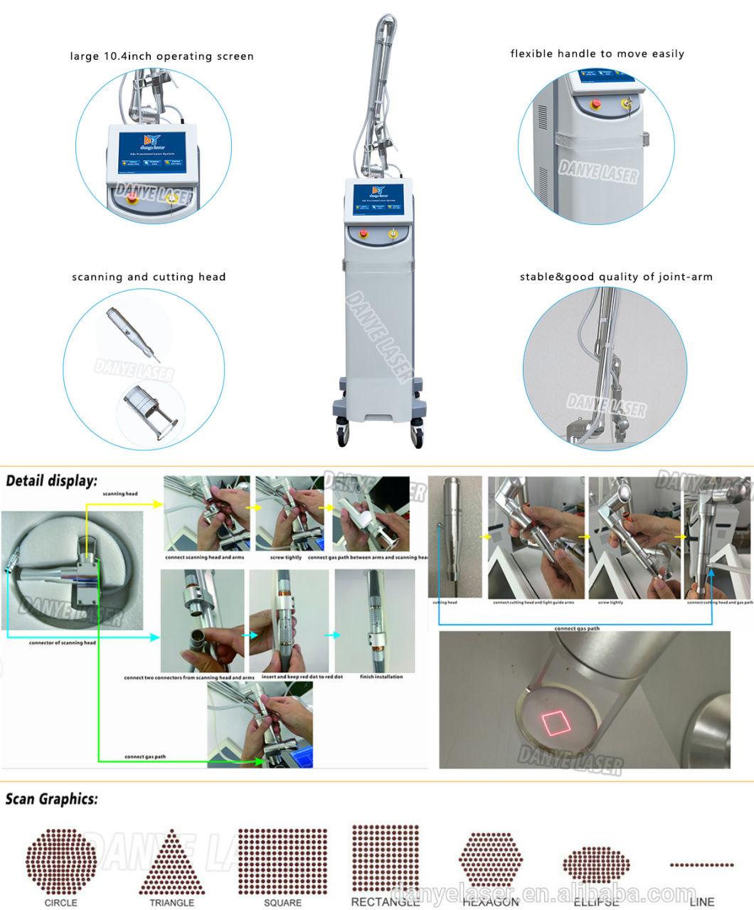 10600nm CO2 Fractional Laser for Skin Resurfacing/Face Rejuvenation/ Anti Wrinkle/Acnes Removal/Scar Removal