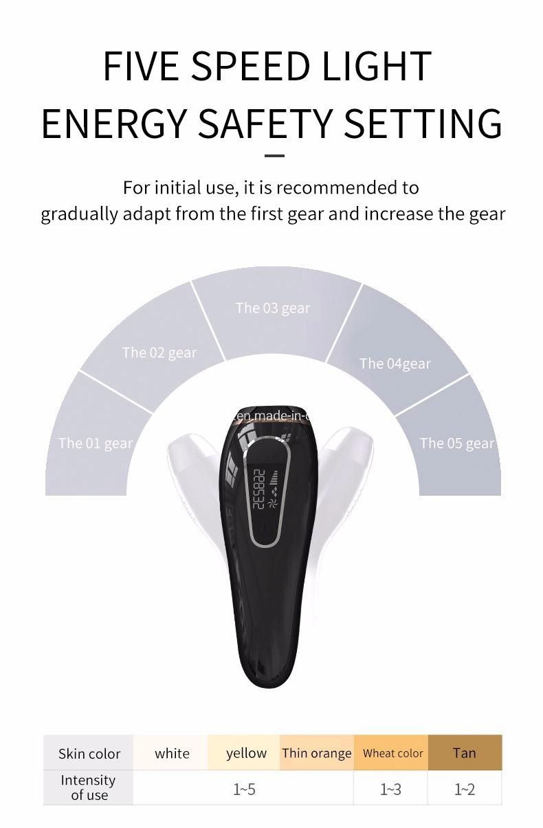 IPL Home Women Use Painless 1000, 000 Flashes Hair Removal Device Cooling System