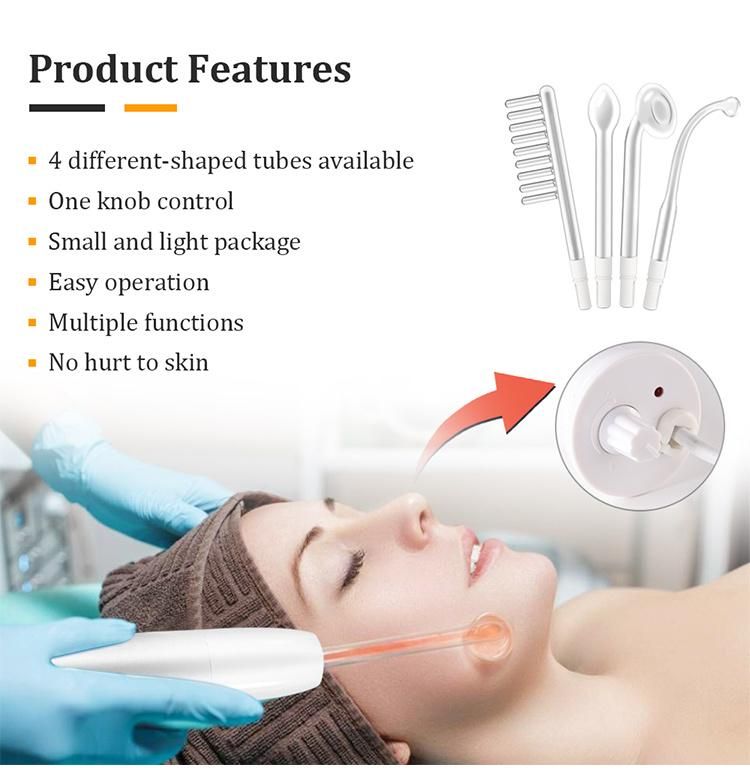 Handheld High Frequency Therapy Wand Skin Beauty Wand Alra Frecuencia Facial Machine