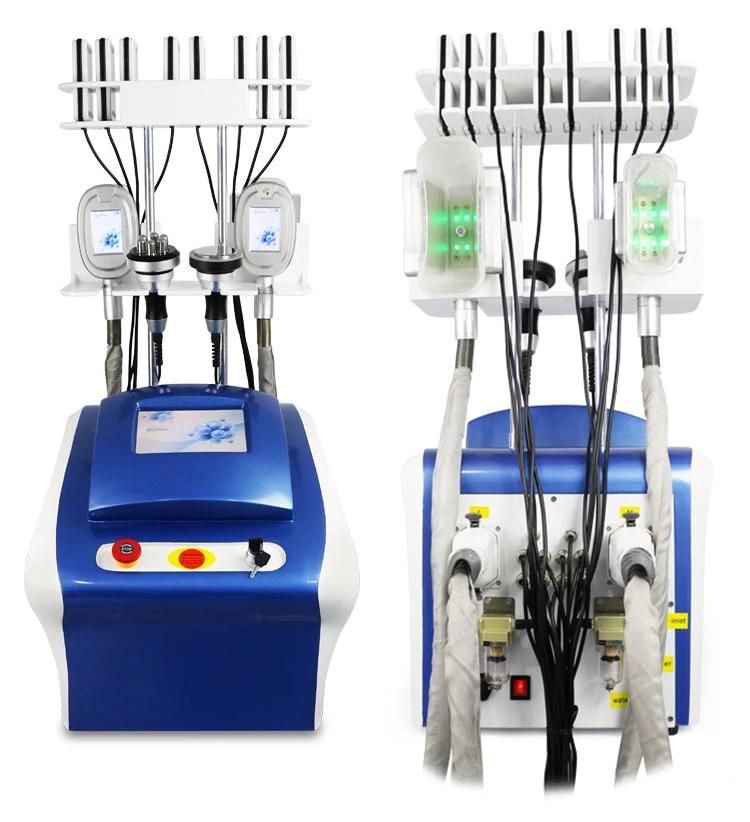 Professional Fat Freezing Cryolipolysis Machine with Double Cryo Handles, Cavitation, RF and Lipo Laser