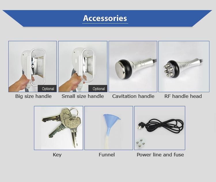 Both Cryo Handle Work at The Same Time Cavitation RF Slimming Machine