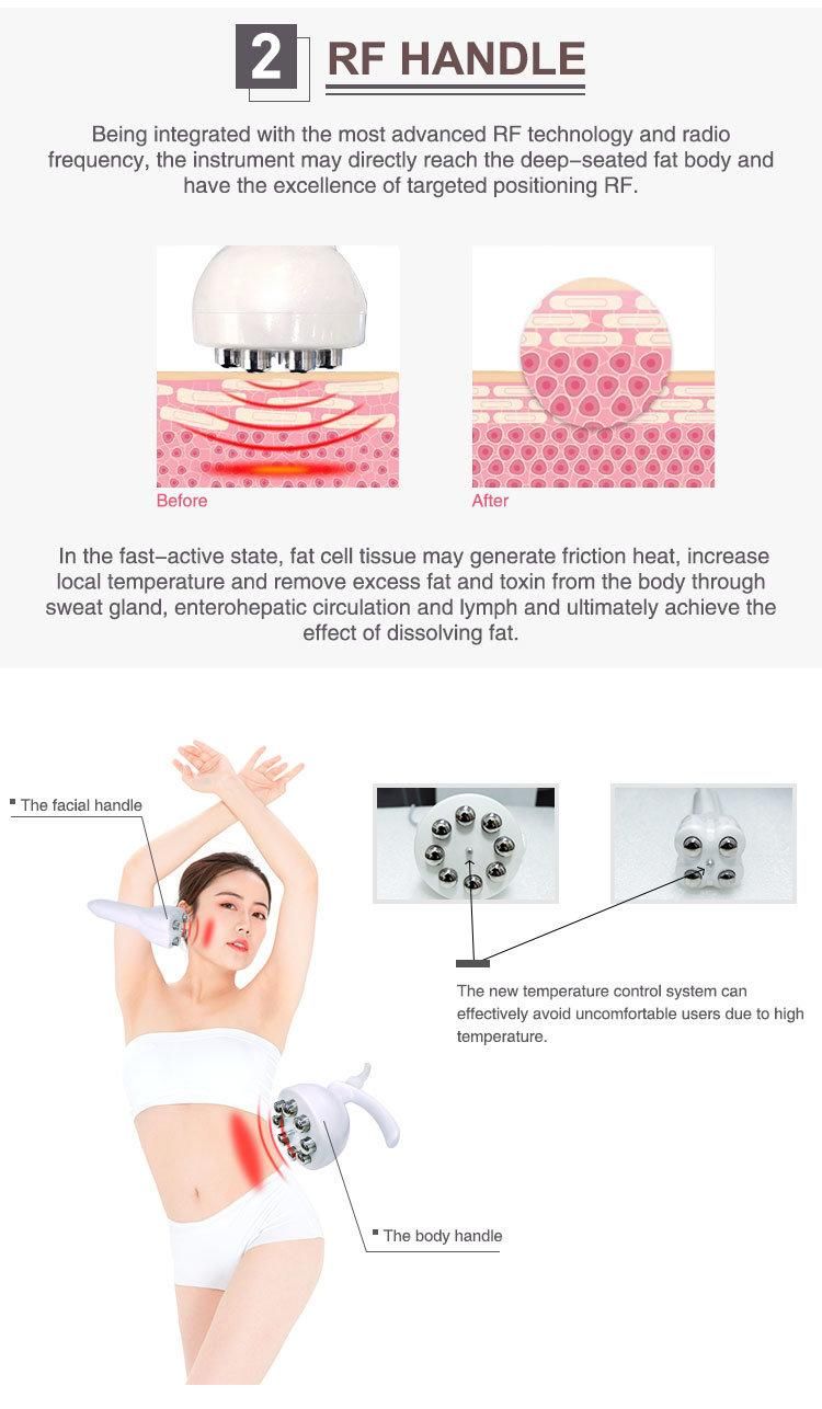 Skin Monopolar RF Body Weight Loss Slimming Machine Body Massage Cellulite Reduction Vacuum Massage Beauty Salon Equipment