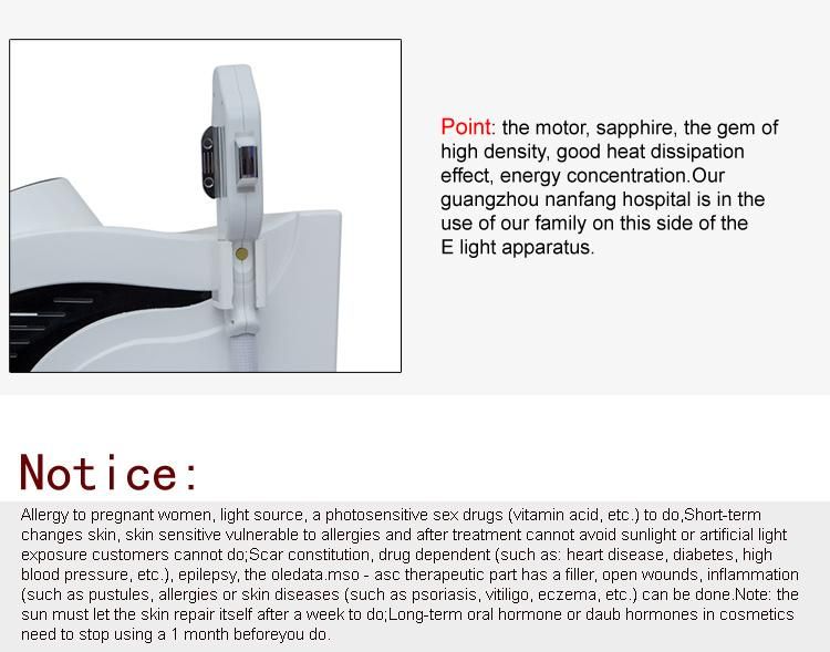 IPL Medical Machine Hair Removal and Skin Care Machine with Ce