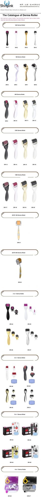 Stainless Steel Derma Roller 540 Needles Derma Roller 0.5 mm Microneedling Instrument Micro Needle Roller
