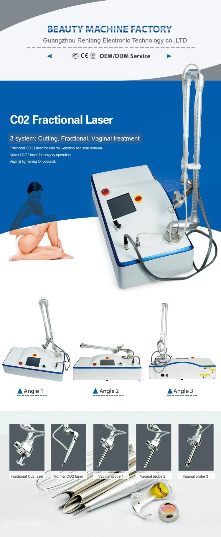 Professional 10600nm Fractional CO2 Vaginal Rejuvenation Laser Device