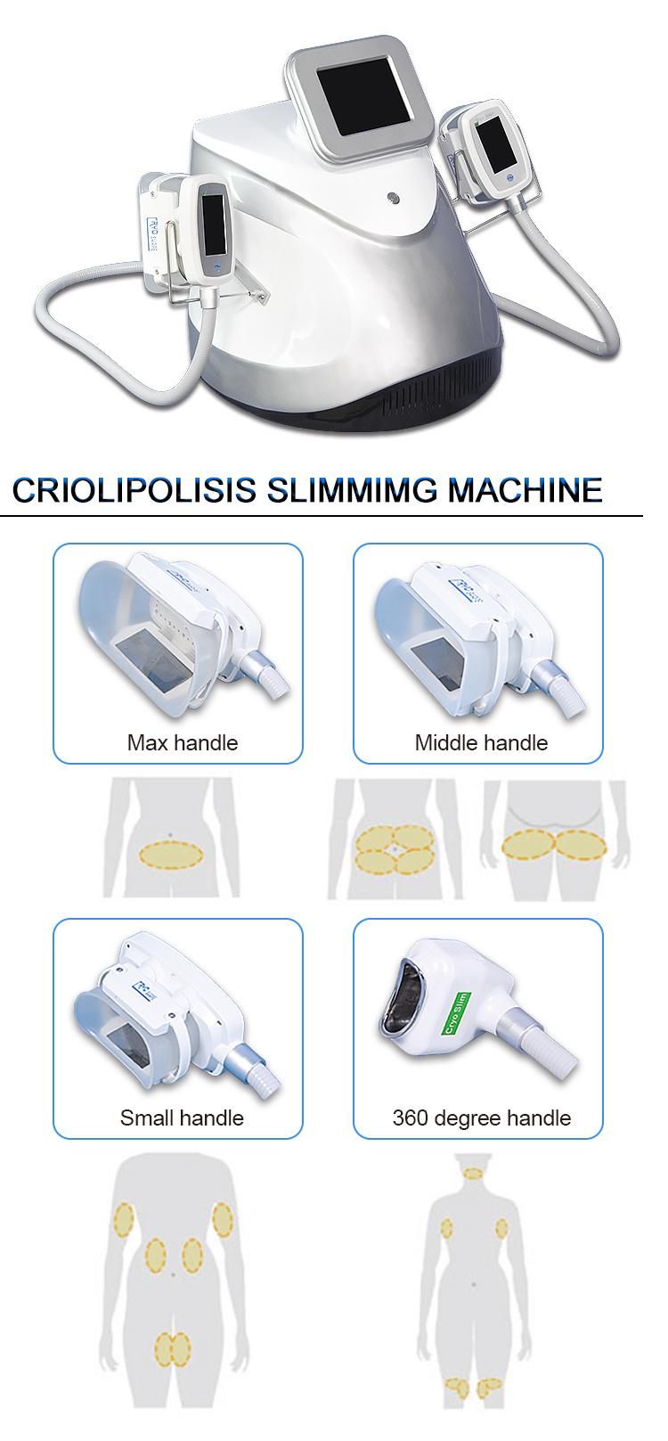 Dual Cooling System Cryolipolysis Fat Freezing Slimming Machine