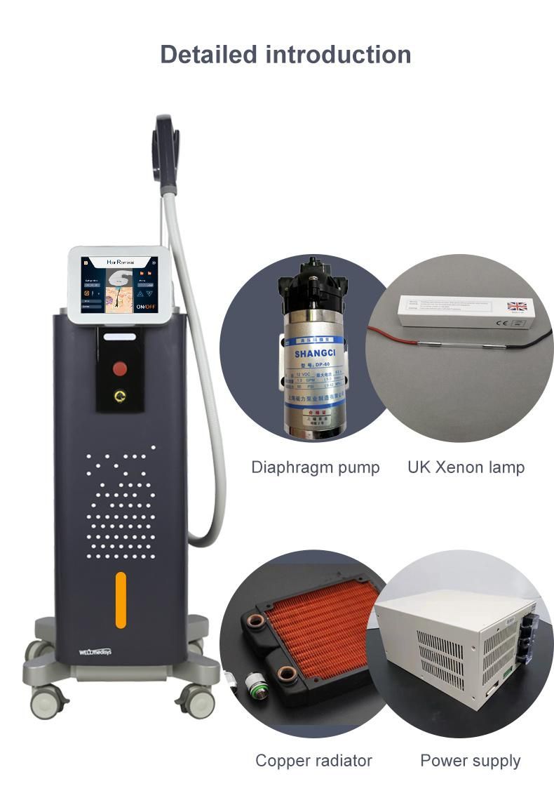 Salon Hospital IPL Shr Equipment with Handles Laser IPL Hair Remover Hair Removal Machine