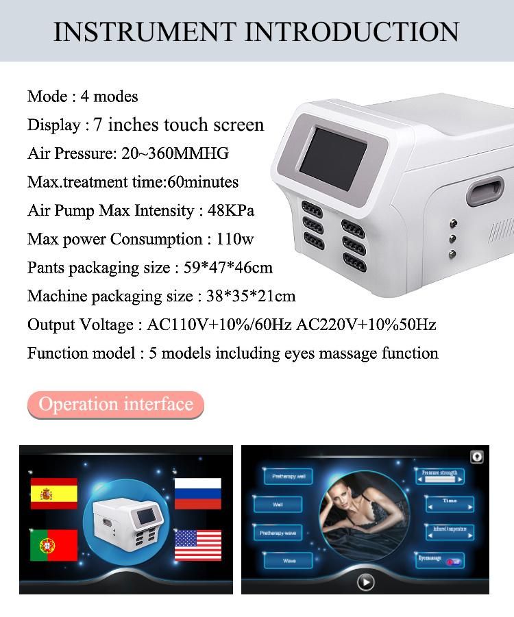 Lymph Drainage for Detox with 3 in 1 Pressotherapy Machine