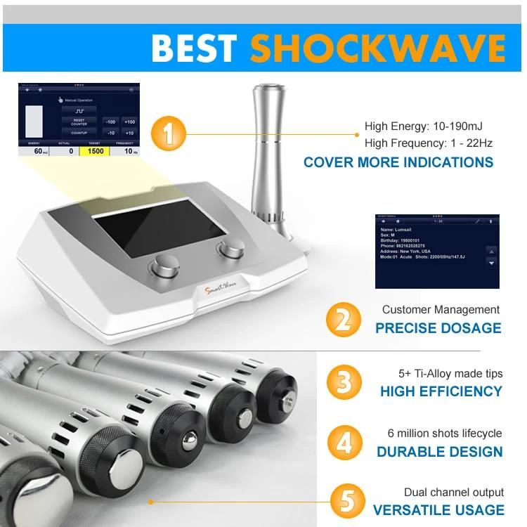 Eswt Extractorporeal Shockwave Therapy Equipment Shockwave Therapy for Cellulite
