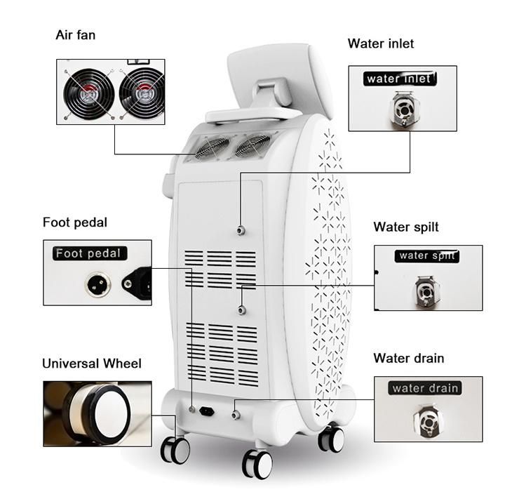 High Efficiency 755/808/1064 Three Waves Diode Laser Hair Removal Machine with CE