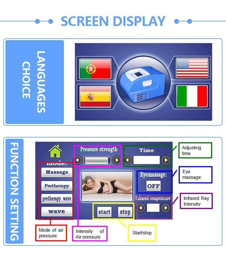 Beir Infrared Therapy Air Pressotherapy Presotherapy Pressotherapie Lymphatic Drainage Machine