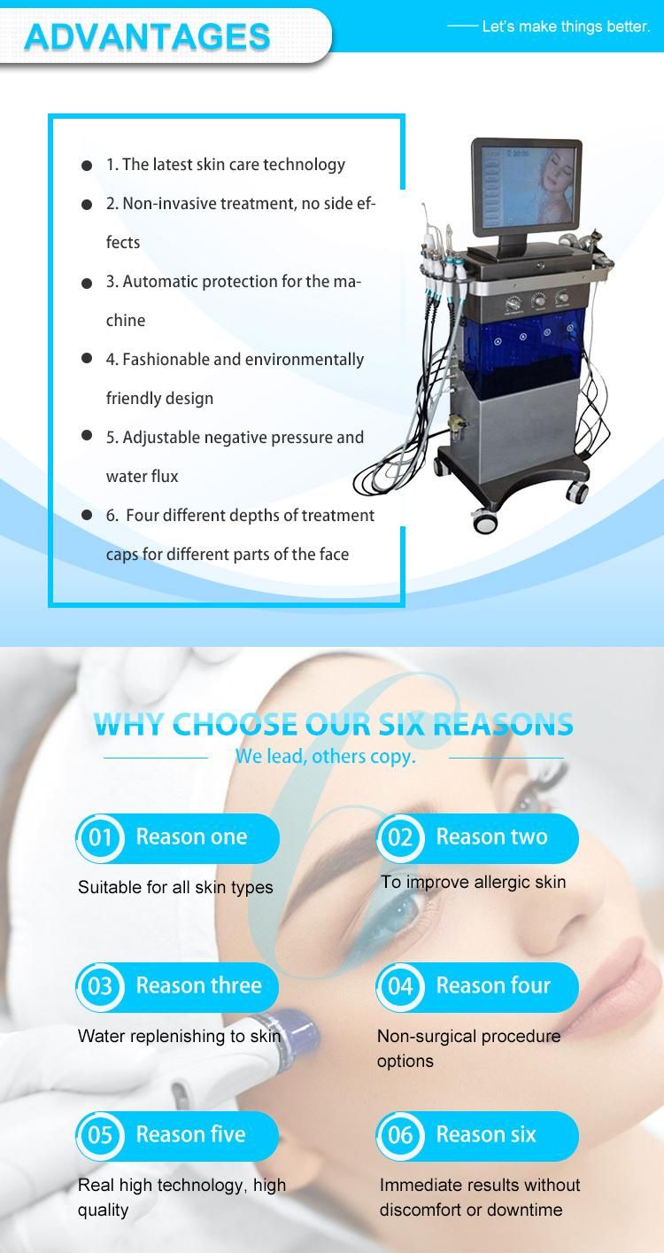 2021 Sincoheren Hydro Beauty Dermabrasion 9 in 1 Aqua Peeling Skin Cleaning Machine