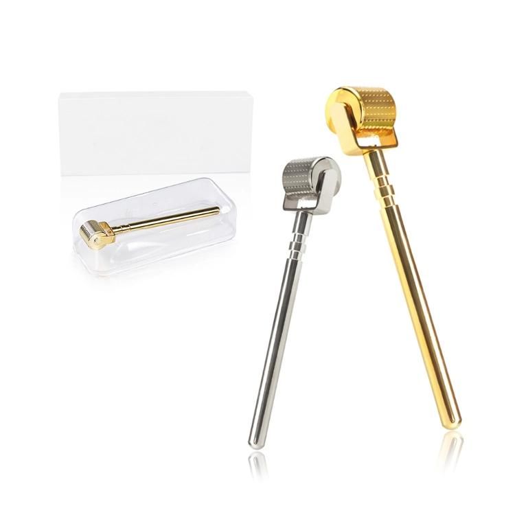 Seamless Metal Derma Roller 0.2mm 0.3mm High Quality Gold Face Acne Scar Micro Needling Derma Roller