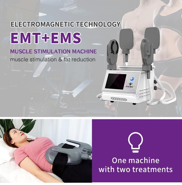 Professional Body Shraping Portable 7 Tesla Electromagnetic Weight Loss 4 Handles Hiemt Muscle Stimulator Machine