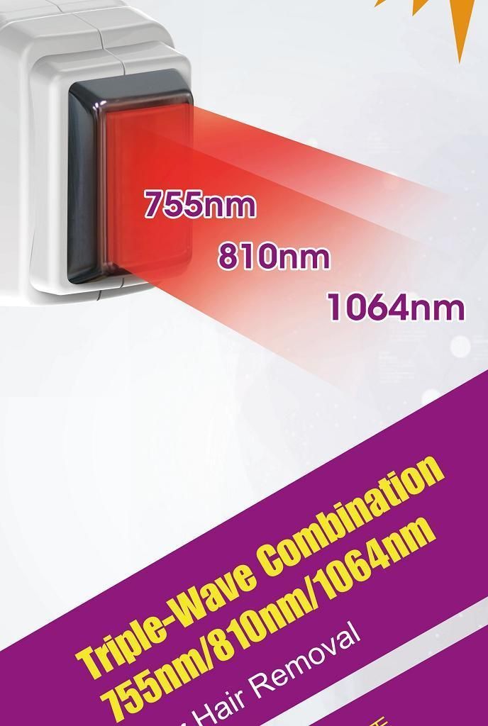 Triple Wavelength 755nm 808nm 1064nm 1600W Diode Laser