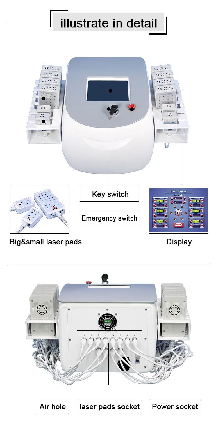 Professional Fat Melting for Body Slimming with 112/208PCS Diode Lipolaser Slimming