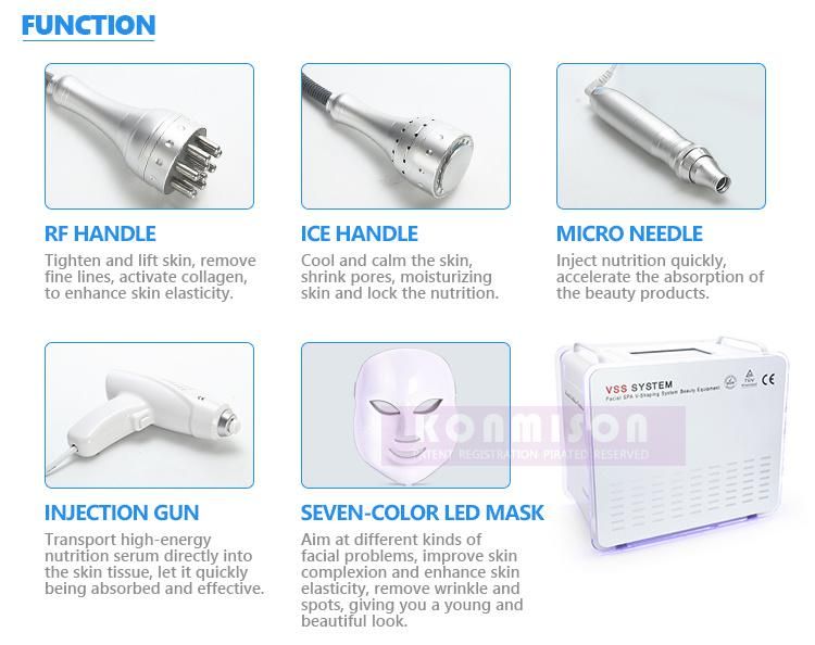 Facial Care LED Mask RF No Needle Mesotherapy Machine