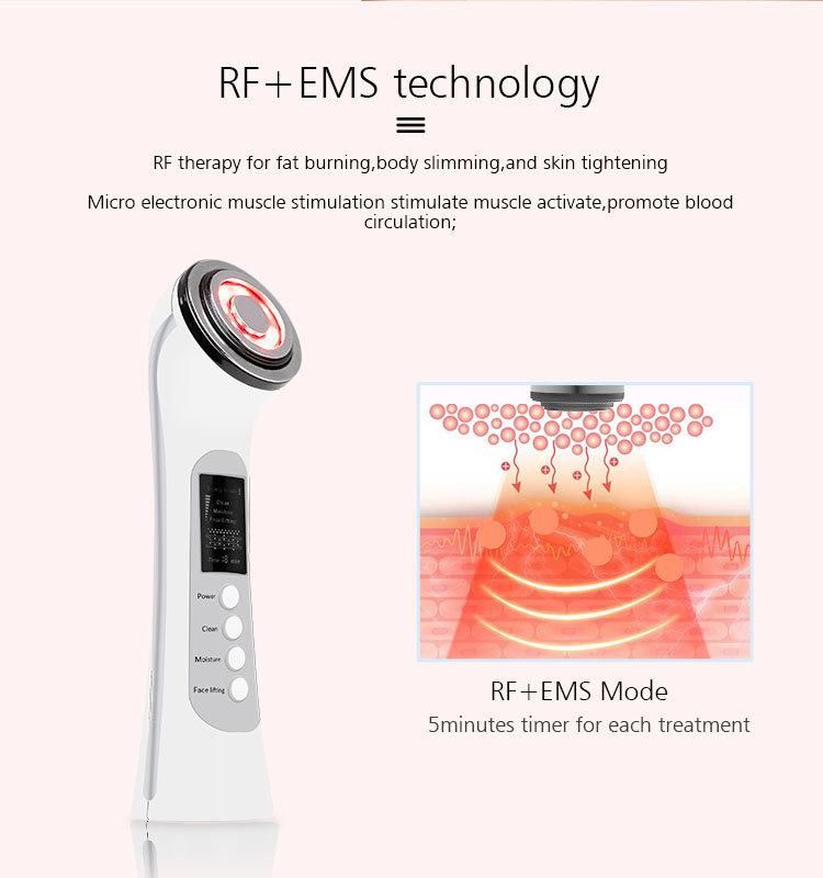 RF&EMS Skin Rejuvenation Device Massage for Face LED Color/White