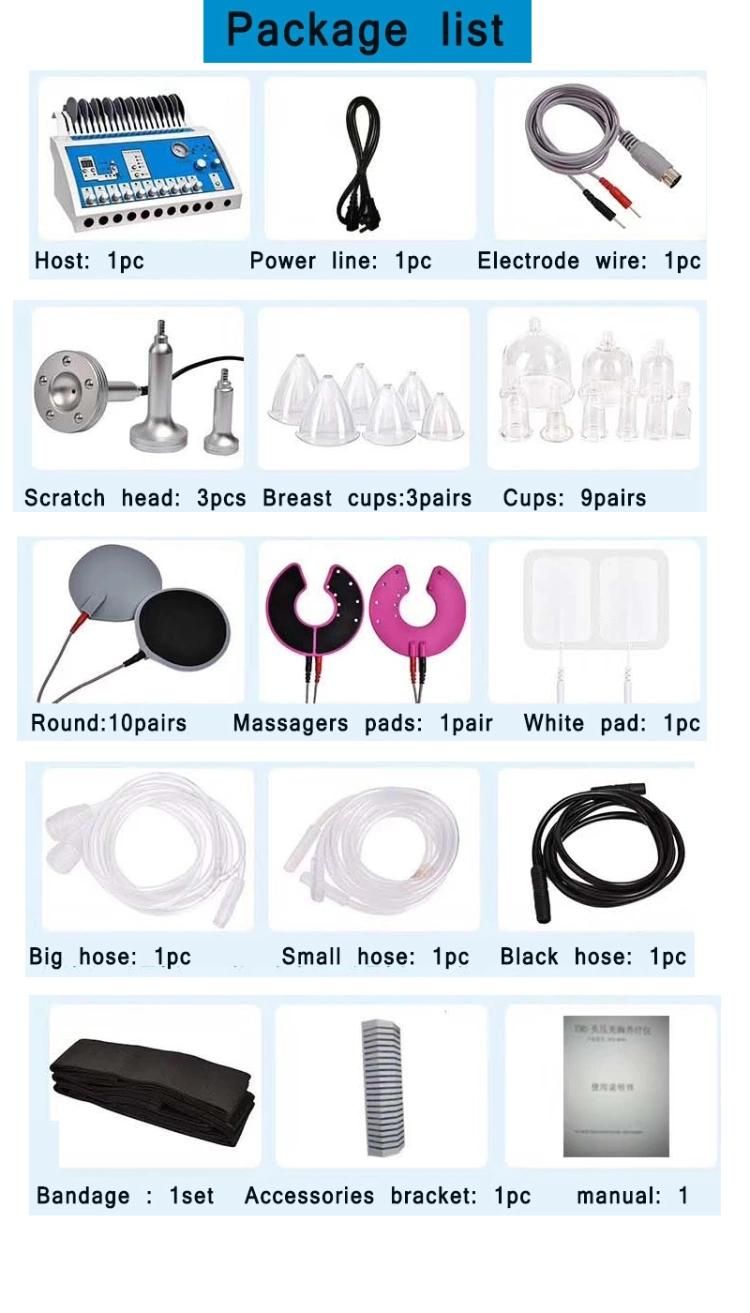 Electric Vacuum Cupping Therapy Muscle Stimulator Electrostimulation Breast Massager Butt Enhancement Machine